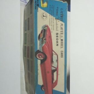 Vintage 1961 Bandai Japan Tin Friction Ford Thunderbird Promo Car 2
