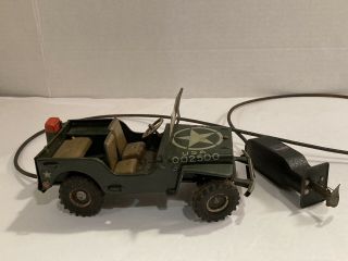 Vintage 1950s Arnold Usa Military Police Jeep 2500 Tin Toy Us Zone Germany