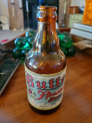 Collectible Old Paper Label Butte Special Beer Montana Brewing Bottle.