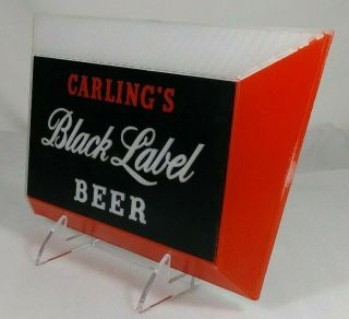 Old Carling ' s Black Label Beer 3 - D Back Bar Display Sign Cleveland Ohio OH 3