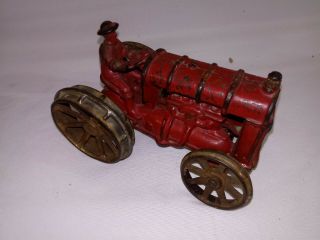1925 A.  C.  Williams Cast Iron Fordson Farm Tractor Paint Nickel Wheels