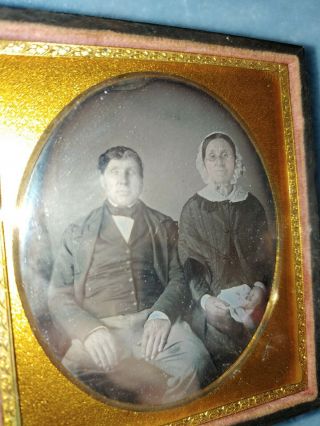 Lovely Sixth Plate Daguerreotype Of Charming Couple
