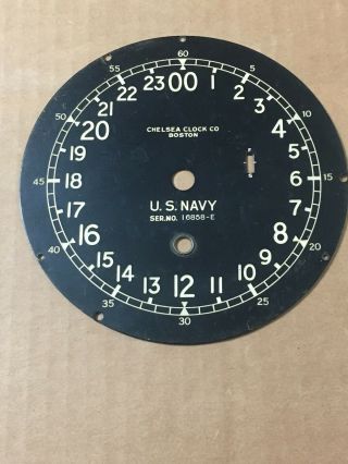 Wwii Vintage Us Navy Chelsea Clock Co Military Time 24 Hour Clock Dial
