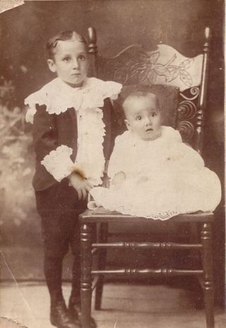 Victorian Photo Boy Baby Huge Lace Collar Cuffs Children Fashion Fauntleroy
