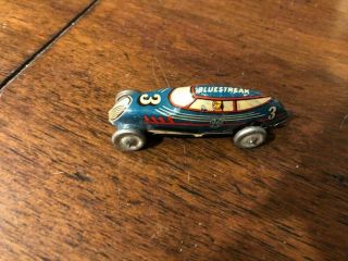 Marx Toys Windup Tin Litho Blue Steak 4 Race Car Made In Usa