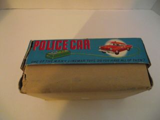 MARX LINEMAR BATTERY OPERATED POLICE CAR WITH SIREN & FLASHING LIGHT AND BOX 2