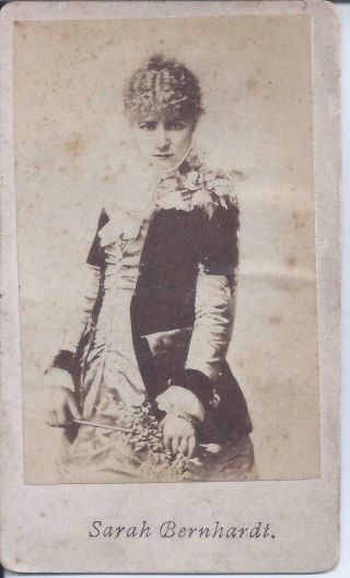 1880s Cdv Photo French Actress Sarah Bernhardt