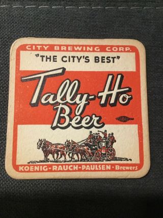 York Tally Ho Beer 4 " Coaster City Brewing Corp.