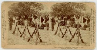 Spanish American War Camp Tampa 4th U S Infantry Stereoview 21555