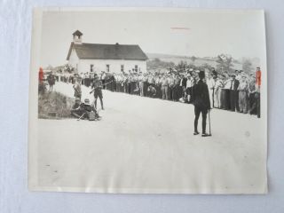 1933 Press Photograph Photo Uniontown Pa Coal Miner Worker Strike Picket
