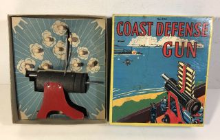 Vintage Baldwin Coast Defense Gun W Hand Crank Mechanism & Shells 830