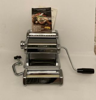 Vtg Marcato Atlas No 150 Pasta Noodle Maker Machine Papperdelle 50mm Attachment