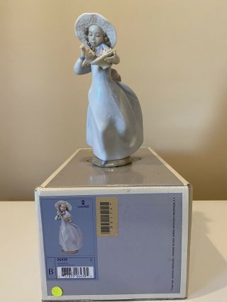 Vintage 1997 Lladro 6164 Caught In The Act Girl Bird Figure 8.  75 " Perfect Petals