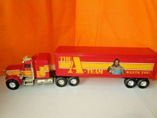 Rare Vintage Ertl Pressed Steel The A - Team B.  A.  Tractor Trailer 2 Ft Long