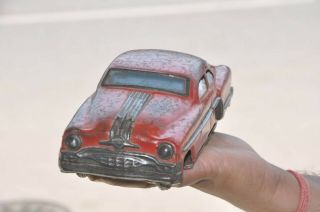 Vintage Friction Red Litho Car Tin Toy,  Collectible