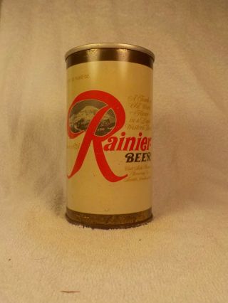 Rainier Visit Sicks Rainier Zip Top Straight Steel Old Beer Can