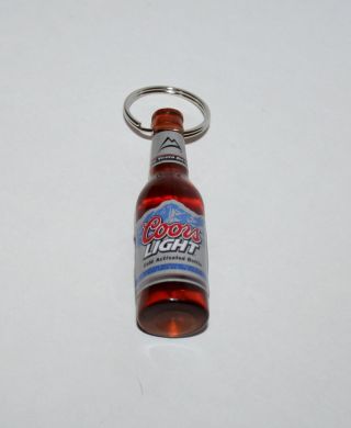 Coors Light Bottle Beer Advertising Promo Plastic Key Chain & Bottle Opener