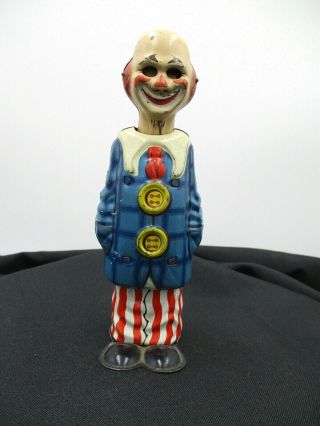 1946 - 1948 U S Zone Germany Wind Up Tin Litho Clown Key Missing 6 " Tall