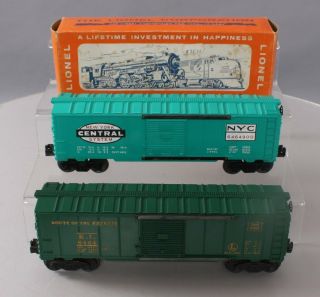 Lionel 6464 - 75 Vintage O Rock Island Boxcar & 6464 - 900 O Nycr Pacemaker Boxcar