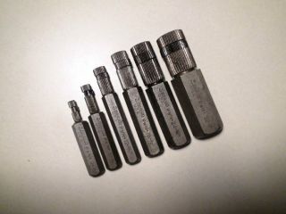 Vintage Snap On Six - Piece Internal Pipe Wrench Set Complete