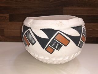Acoma Pueblo Pottery Olla / Pot Signed Flo & Lee Vallo - Native American 2