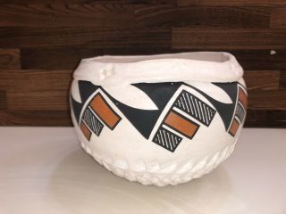 Acoma Pueblo Pottery Olla / Pot Signed Flo & Lee Vallo - Native American 3