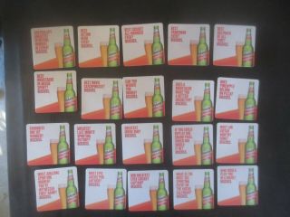 20 Different Hahn " Now You,  Re Talking " Brewery Issue Coasters " Orange " Series