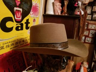 Vintage Stetson 4x Beaver " Revenger " Acorn Colored Cowboy Hat Size 7