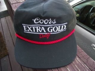 Vintage Coors Extra Gold Draft Brewmasters Beer Baseball Cap,