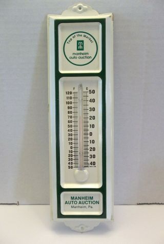 Vintage Manheim Auto Advertising Thermometer Manheim Pa