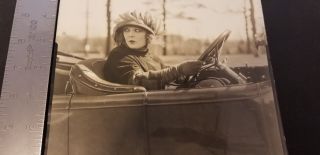 1917 Winifred Allen Silent Film Star Posing In A Car Press Photo 8X10 B&W 3