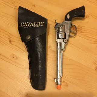 Vintage Leslie - Henry Calvary 45 Toy Cap Gun Leather Calvary Holster