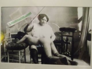 Vintage Erotica Spanking BBW Lesbian Dominant Picture 6x8 Matted to 4x6 Framed 5
