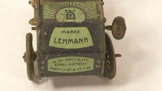 Lehmann Tin Toy Germany OHO Wind - up Driven Automobile 3