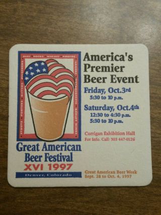 1997 Great American Beer Festival Denver Colorado Coaster