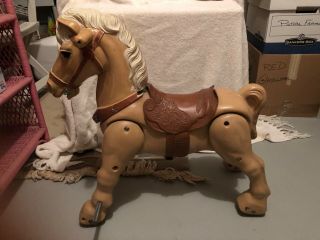Collectible Marx Marvel The Mustang Ride - On Horse Toy -