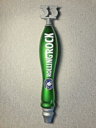 Green Rolling Rock 33 Beer Tap Handle 13 " Tall