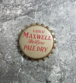 Lord Maxwell Deluxe Pale Dry Beer Soda Bottle Cap Cork - Lined