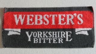 Vintage Webster’s Yorkshire Bitter Beer Advertising Terrycloth Bar Pub Towel