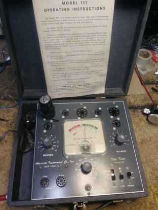 Vintage Accurate Instrument Co Inc Model 151 Vacuum Tube Tester