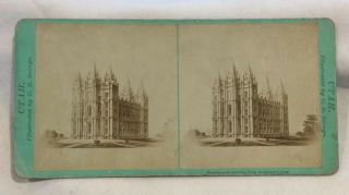 Temple Now Building From Architect’s Plan C.  R.  Savage 1870s Mormon Utah Sv