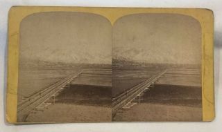 Boardwalk/bridge Salt Lake City C.  R.  Savage 1870s Mormon Utah Sv