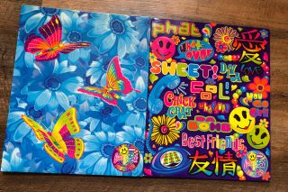 2 Vintage Lisa Frank Fantastic Fashions Folder Best Friends Da Bomb Butterflies