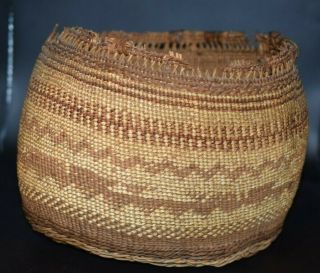 Vintage Northwest Coast Snohomish Indian Basket Native American Basketry