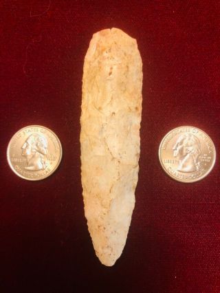Arrowheads,  Authentic Paleo Knife,  Agate Basin Type,  Adams County,  Illinois