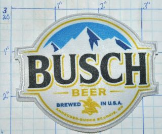 Busch Beer Brewed In U.  S.  A.  Anheuser Busch St Louis Mo Screen Printed Patch