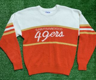 Vintage San Francisco 49ers Sweater Nfl Pro Line Cliff Engle Size Men’s Sm/med