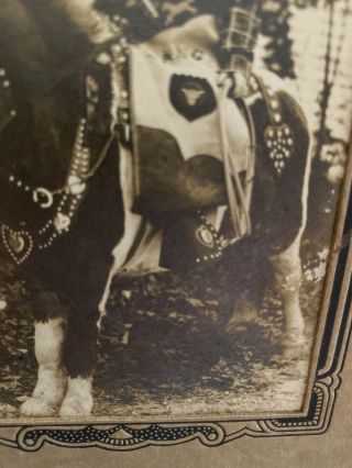 Vintage 1940s Little Cowboy w Toy Pistol on Horse Shetland Pony Photo 6