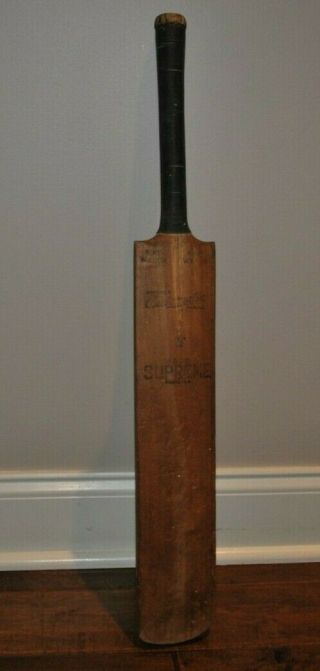 Vintage Asco Supreme Cricket Bat 3 Fine Willow Improved Automatic Handle