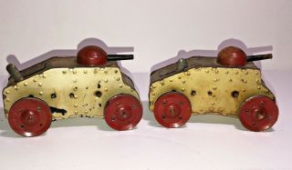 Vintage Set Of 2 Marx Military Tank - Tin Wind - Up Toys - Make Offer